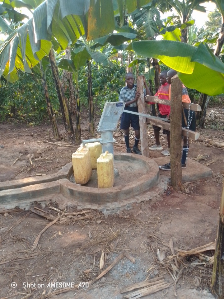 The new well at Rhino Christian School